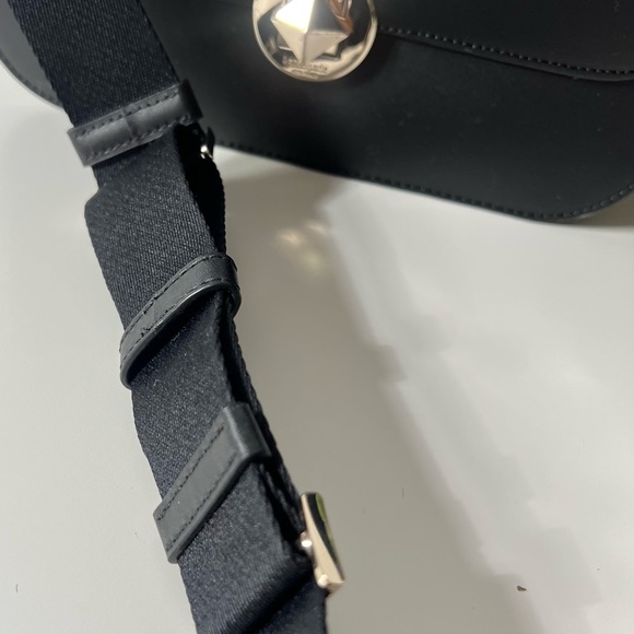 Kate Spade Audrey Flap Crossbody Black Gold Accent Excellent Condition Bag - Picture 15 of 16